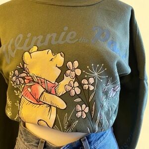Disney Olive Winnie the Pooh Sweatshirt